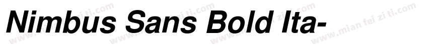Nimbus Sans Bold Ita字体转换
